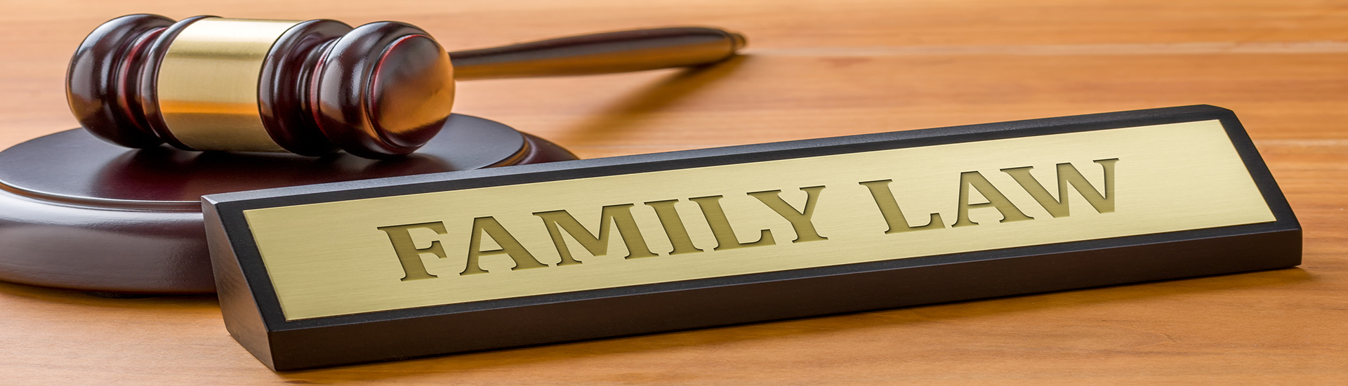 A-gavel-and-a-name-plate-with-the-engraving-Family-law